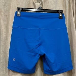 Royal blue lululemon biker shorts size 8
